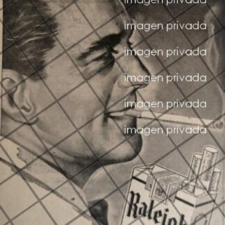CARTEL PUBLICITARIO VINTAGE CIGARROS RALEIGH 1958