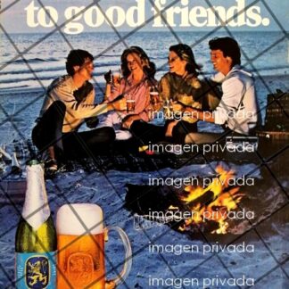 CARTEL PUBLICITARIO RETRO. CERVEZA LOWENBRAU 1982