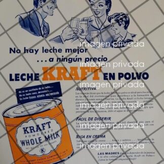 CARTEL PUBLICITARIO RETRO LECHE EN POLVO KRAFT 1945 /RARO