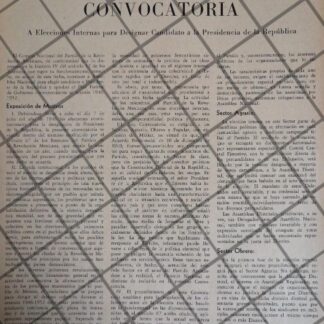 AFICHE POLITICO RETRO PARTIDO DE LA REVOLUCION MEXICANA 1945