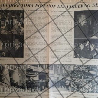 AFICHE RETRO VICENTE AGUIRRE CASTILLO TOMA POSESION ,HIDALGO