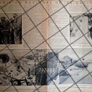 AFICHE RETRO INAUGURAN LA PRESA DE VALSEQUILLO 1945