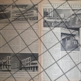 AFICHE RETRO INAUGURAN ESCUELA FELIPE CARRILLO PUERTO 1945 YUC