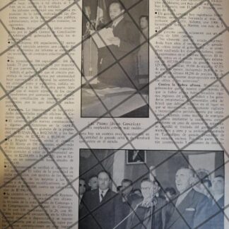 AFICHE RETRO. INFORMA PEDRO HUGO GONZALEZ LUGO. 1947