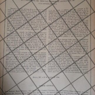 AFICHE POLITICO RETRO. SINDICATO DE CINE AL PRESIDENTE 1946