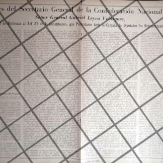 AFICHE POLITICO RETRO CONFEDERACION NACIONAL CAMPESINA 1946