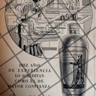 CARTEL PUBLICITARIO RETRO ACEITE CONQUISTADOR 1942 359