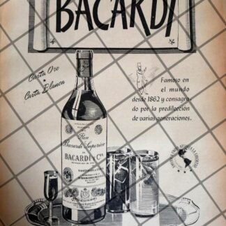 CARTEL DE PUBLICIDAD PATRIOTA. BACARDI 1942 GUERRA MUNDIAL 651