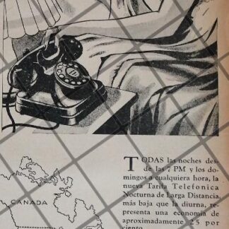 CARTEL ANTIGUO. CIA TELEFONICA Y TELEGRAFICA 1942