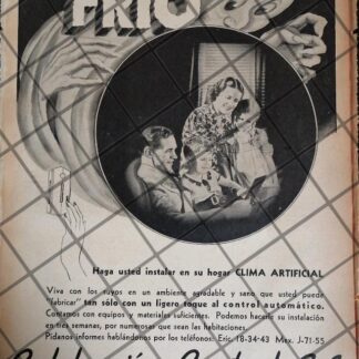 CARTEL PUBLICITARIO ANTIGUO. CALEFACCION CENTRAL S.A 1942 3