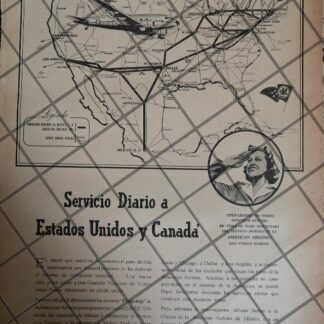 CARTEL ANTIGUO AMERICAN AIRLINES 1942 1192