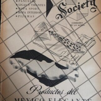 CARTEL PUBLICITARIO ANIGUO CAMISAS SOCIETY 1942