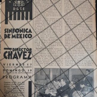AFICHE RETRO ORQUESTA SINFONICA. Y AVILA CAMACHO 1942
