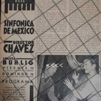 AFICHE RETRO ORQUESTA SINFONICA /JORGE NEGRETE ETC 1942