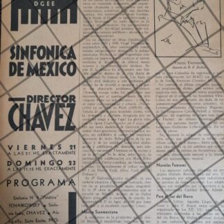 AFICHE RETRO ORQUESTA SINFONICA /VIRGIL THOMSON EN MEXICO 1942