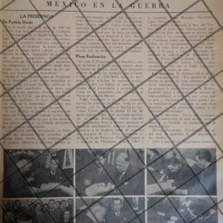 AFICHE RETRO. SINDICATOS UNEN FUERZAS SEGUNDA GUERRA MUNDIAL