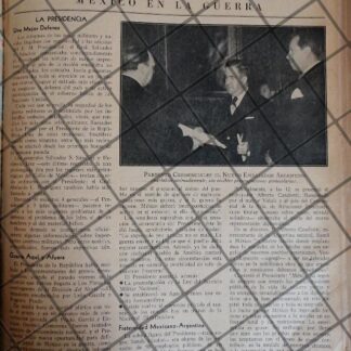 AFICHE RETRO EMB. ALBERTO CANDIOTTI PRESENTA CREDENCIALES