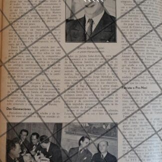 AFICHE RETRO REPORTERO JORGE DAVO LOZANO Y OTROS 1942