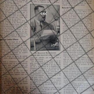 AFICHE RETRO JAVIER ROJO GOMEZ 1942 CREACION DE BANRURAL