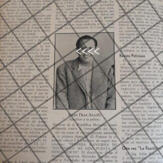 AFICHE RETRO PERIODISTA. ISAAC DIAZ ARAIZA 1942