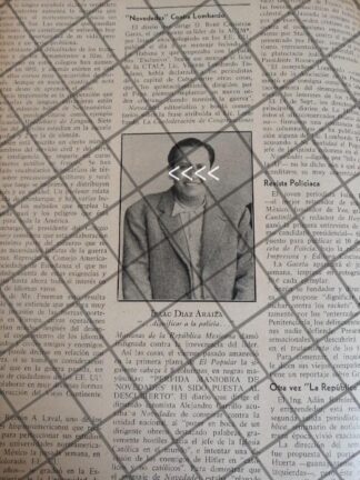 AFICHE RETRO PERIODISTA. ISAAC DIAZ ARAIZA 1942
