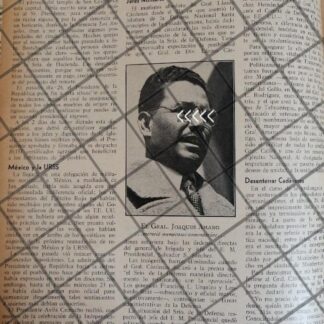 AFICHE RETRO GRAL. JOAQUIN AMARO DESINGANDO 1942