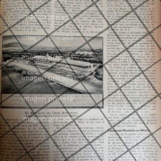 AFICHE RETRO. CONSTRUYEN HIPODROMO DE LAS AMERICAS 1942