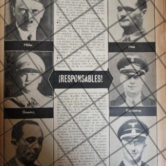 AFICHE RETRO. LIDERES NAZIS SEGUNDA GUERRA MUNDIAL 1942