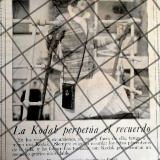 CARTEL PUBLICITARIO ANTIGUO CAMARAS KODAK 1928 -62