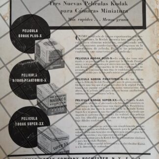 CARTEL PUBLICITARIO RETRO PELICULA KODAK GRANO FINO 1938