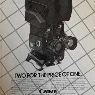 CARTEL PUBLICITARIO RETRO CAMARA DE CINE CANON SCOOPIC 1979