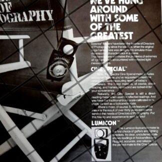 CARTEL PUBLICITARIO RETRO EXPOSIMETROS SPECTRA 1979