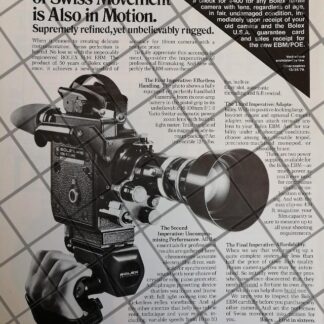 CARTEL PUBLICITARIO RETRO CAMARA DE CINE BOLEX 1979