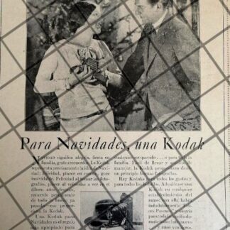 CARTEL PUBLICITARIO ANTIGUO CAMARAS KODAK 1928 -63