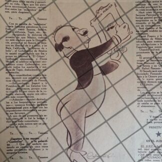 CARICATURA ANTIGUA JOSE AGUSTIN CASTRO POR: CALOCA VALLE 1946