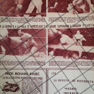 AFICHE RETRO LUCHA LIBRE MURCIELAGO V. TARZAN LOPEZ ETC -52