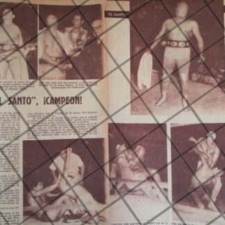 AFICHE RETRO LUCHA LIBRE, EL SANTO CAMPEON 1954