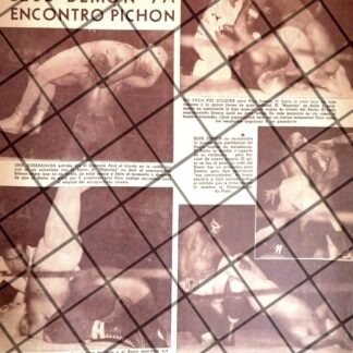 AFICHE RETRO LUCHA LIBRE, BLUE DEMON Vs EL SANTO 1954