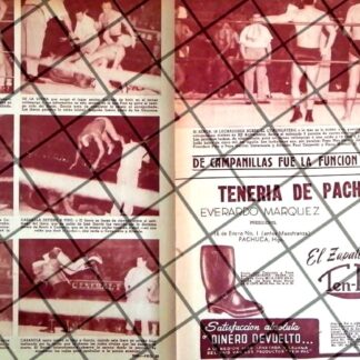 AFICHE RETRO LUCHA LIBRE, 12 ANIVERSARIO ARENA COLISEO 1954