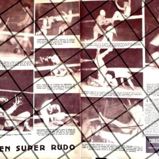 AFICHE RETRO LUCHADOR EL SANTO COMO SUPER RUDO 1954