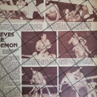 AFICHE RETRO LUCHADOR BLUE DEMON, BOBY BONALES Y MAS