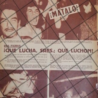 AFICHE RETRO LUCHADOR EL SANTO Vs BLACK SHADOW 1953