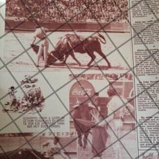 AFICHE ANTIGUO TORERO. JORGE REYNA ARTEAGA. EL PITI 1953 3