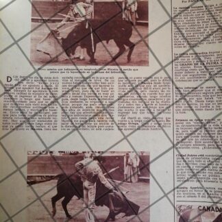 AFICHE ANTIGUO TORERO JAVIER MACEIRA ZAMORA 1954