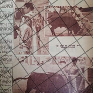 AFICHE ANTIGUO TORERO RAFAEL RODRIGUEZ DOMINGUEZ 1954 -2