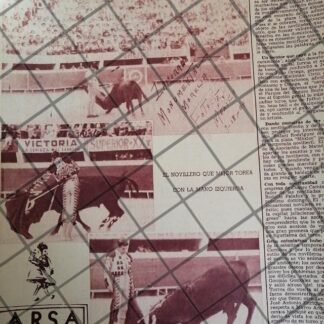 AFICHE ANTIGUO TORERO RODOLFO RODRIGUEZ, EL ZAMORANO 1954