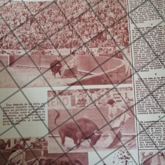 AFICHE ANTIGUO TOREO CURRO ORTEGA 1954