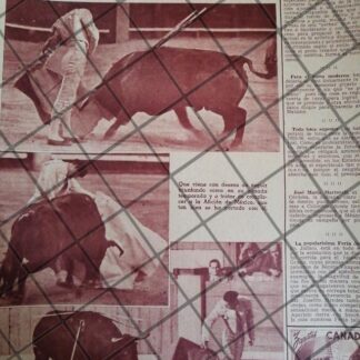 AFICHE ANTIGUO TORERO EMILIO ORTUÑO /JUMILLANO 1954