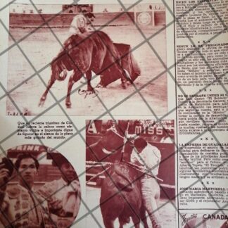 AFICHE ANTIGUO TORERO JESUS GRACIA PINA 1954 3