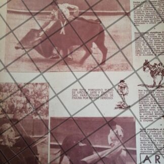 AFICHE ANTIGUO EL TORERO JUAN ESTRADA LARA 1954